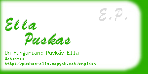 ella puskas business card