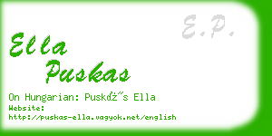 ella puskas business card